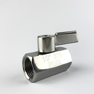Mini válvula de bola de acero inoxidable de 1/2 pulgada Pn63 para agua y medios químicos - Product Image 4