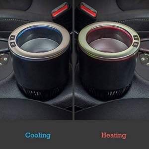 Vente en gros de tasses de voyage intelligentes 12V en métal ABS+aluminium avec affichage de la température, tasse de voiture portable avec couvercle - Product Image 3