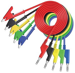 Tùy biến 4 mét Stackable chuối cắm chuối nam nối cáp với Alligator Clip 1m/1.5m/2M nhà máy giá - Product Image 1