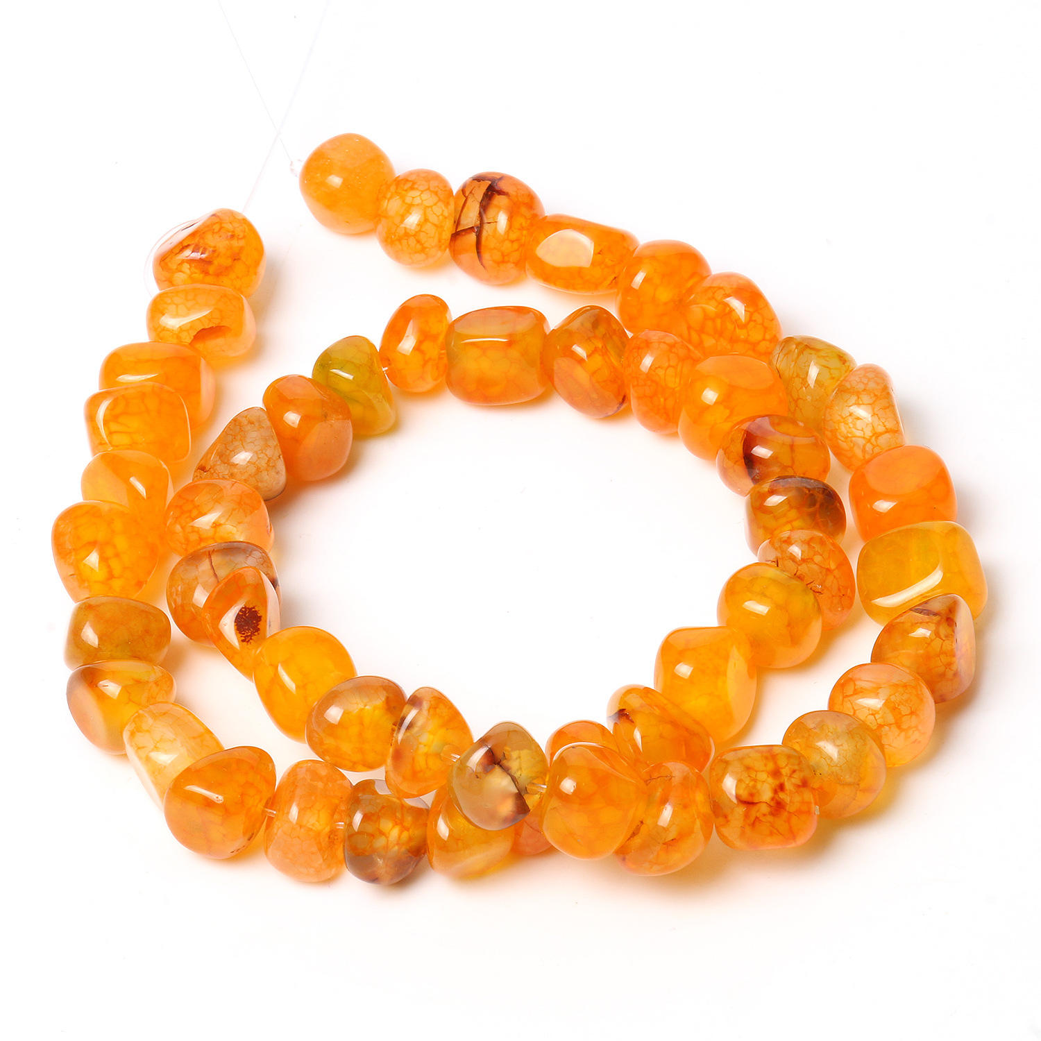 มังกรอาเกตสีส้มแบบไม่สม่ำเสมอ