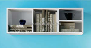 customized design multiple OEM MDF particle board wooden the cube cd storage - Product Image 2