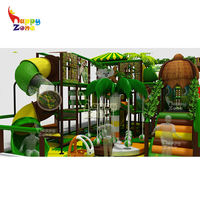 Structure de jeu géante personnalisée de grande taille sur le thème de la jungle, équipement de terrain de jeu intérieur pour centre de divertissement familial