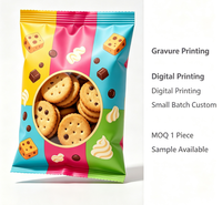 Voedselverpakking zakken met middenzegel, op maat gemaakte gravureprint, achterzegelzak voor biscuits en crackers