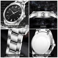 Relojes de Pulsera de Alta Calidad de Lujo de Acero Inoxidable para Caballero, Resistentes al Agua, con Logo Personalizado, Venta al por Mayor