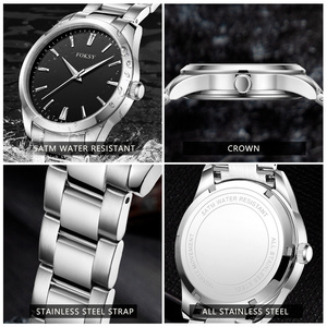 Hochwertige Designer Wasserdichte Luxus Klassische Edelstahl Armbanduhren Individuelles Logo Hergestellt Uhr für Herren Großhandel - Product Image 3