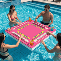 Tapis de table de mahjong flottant de luxe moderne américain - Écologique, imperméable, antidérapant, pliable pour la maison, les soirées poker et le divertissement