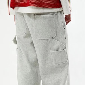 <b>Men</b> Heavyweight Cargo Sweatpants Elastic Waist Wide Leg Multi Pocket Streetwear <b>Loose</b> Fit Casual <b>Jogger</b> - Product Image 4