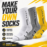 Chaussettes mi-mollet personnalisées de haute qualité unisexe pour le sport et la gym, respirantes en maille, anti-humidité, séchage rapide, pour le basketball