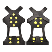 Crampons de marche à adhérence 360° pour la neige, la glace et les terrains variés, bande extérieure élastique, résistants à l'abrasion et à la rouille, unisexe