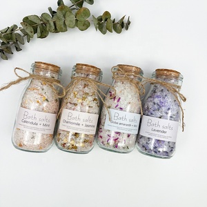 Private Label Relaxing Vegan Organic Herbal Mixed Epsom <strong>Bath</strong> <strong>Salt</strong> With Flowers in Tube Packing Himalayan Pink <strong>Bath</strong> <strong>Salt</strong> Gift Set - Product Image 4