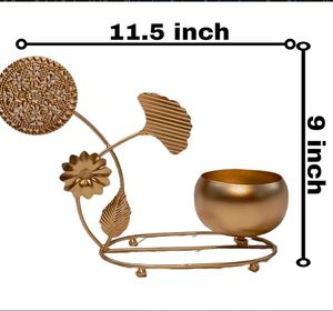 Jarrón de Flores Contemporáneo de Hierro Dorado de 11 Pulgadas, Decoración del Hogar de Alta Calidad, Adorno de Mesa para Sala de Estar, Oficina, Regalo de Aniversario de Bodas - Product Image 2