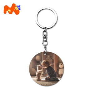 Customized Wooden Round Shaped Pendant Memoirs of a Little Couple's Campus Ball Sublimated Keychain Personalized Wood Keychains