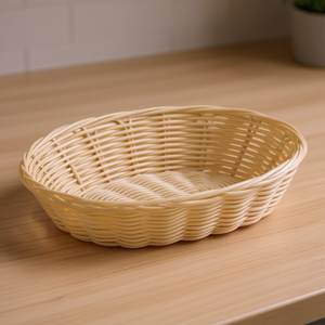 Cesta de plástico ovalada para pan y frutas, paquete de 10 contenedores de almacenamiento para uso en la cocina - Product Image 3