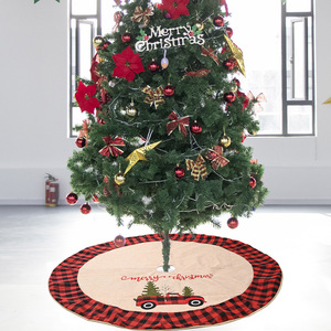 New Christmas decorations, Christmas <b>tree</b> skirts, plaid Christmas <b>tree</b> base decorations, <b>tree</b> aprons, <b>tree</b> garments. - Product Image 3