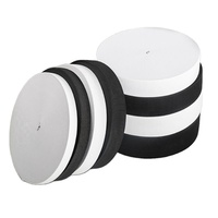 Bande élastique tricotée de 5 cm pour vêtements, 10 rouleaux MOQ, matériau polyester/nylon, noir/blanc, marque HB, logo personnalisé