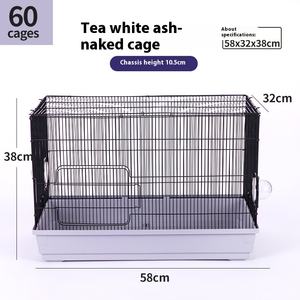 Cage à double base de 60cm en fil d'or Nid d'ours Cage à oiseaux de grande taille Villa Four Seasons General Hamster Cage - Product Image 4