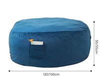 Éponge compressible ultra-douce en cristal d'eau, amovible et lavable, grand lit rond, canapé paresseux extra-large