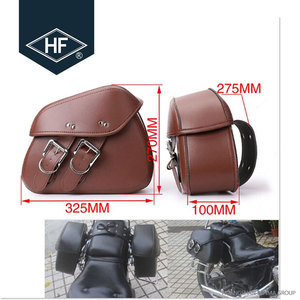 Sac de <span class=keywords><strong>selle</strong></span> en cuir PU pour <span class=keywords><strong>moto</strong></span>, sacoche à outils latérale avec bagages, rétro, haute qualité - Product Image 4
