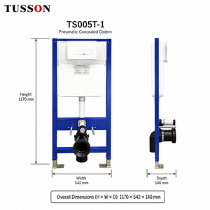 Citerne dissimulée pour toilettes suspendues TUSSON TS005T-1, réservoir d'eau caché pour <span class=keywords><strong>WC</strong></span> mural - Product Image 5