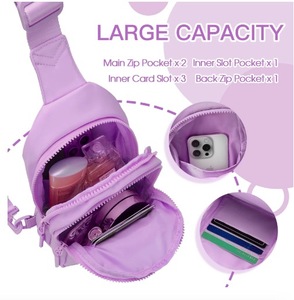 <b>Large</b>-capacity Nylon Waterproof Single-<b>Shoulder</b> Crossbody <b>Bag</b> Zipper Closure Fashionable Unisex Design for Outdoor Travel Work - Product Image 4