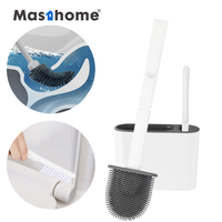 Oneup-brosse de toilette murale en silicone, TPR, tête de nettoyage plate, pour toilettes