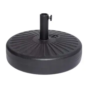 Support de Base de parapluie d'extérieur de Patio rempli d'eau, robuste, rond de 23L de 20 pouces, poids avec support de parapluie en acier, costume pour Dia38 ou 48mm