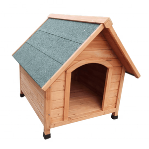 Kandang Anjing Tahan Air Rumah Anjing Segala Cuaca Tempat Berlindung Anak Anjing Dalam & Luar Ruangan Rumah Anjing Kayu - Product Image 1