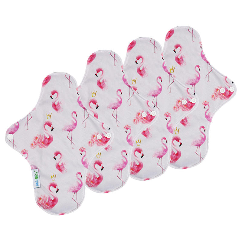 Ananbaby OEM Natural Bamboo Charcoal Hygiene Feminine Panty Liner Women Sanitary Napkins Menstrual Cloth Pads