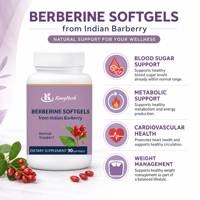 Softgel Berberine Dari Indian Barberry, Persediaan 45 Hari untuk Mendukung Metabolisme dan Pengelolaan Berat Badan