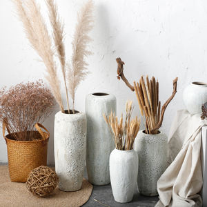 विशेष पुराने प्राचीन मिट्टी शैली मैट बुलबुला घुटा हुआ देहाती चीनी मिट्टी के बर्तनों लंबा रेट्रो सजावट बड़ी मंजिल फूल फूलदान - Product Image 6