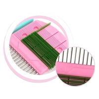 Quilling papier outils de dérivation papier outil de coupe papier vert/rose artisanat outils 80*142MM dessin animé Style 1 pièces bricolage à la main tissage peigne
