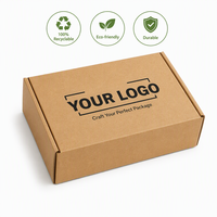 Emballage cadeau rigide en carton ondulé brun écologique, doublé d'éponge, avec pelliculage mat et dorure à chaud personnalisée de luxe