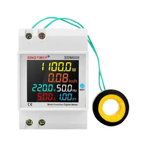 Monitor Digital SDM009 monofásico para el hogar, instrumento de medición eléctrico multifunción de frecuencia de voltaje