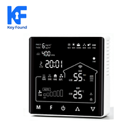 5 in 1 Smart WiFi Thermostat, HVAC Pemanas Lantai Pengontrol Kualitas Udara dan Kelembapan dengan Sensor PM2.5 CO2 TVOC