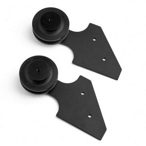 ชุดอุปกรณ์ประตูบานเลื่อนเหล็ก WEKIS รุ่น Brass Steel Mini Barn Door รับน้ำหนักได้ 250 ปอนด์ ติดตั้งด้วยสกรู เคลือบสีดำ สำหรับใช้งานกลางแจ้ง ห้องนั่งเล่น ห้องครัว - Product Image 3