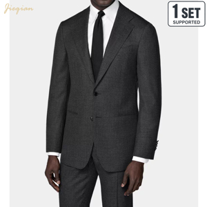 Traje de Hombre a Medida de la Serie Drago en Mezcla de Lana con Diseño Houndstooth - Traje de Lujo de 2 Piezas, Corte Entallado, para Negocios, Bodas y Eventos Formales - Product Image 1