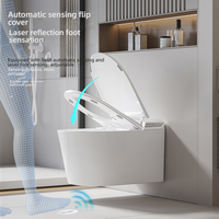 Ensemble de toilettes intelligentes en céramique murales avec siège chauffant instantané et télécommande – Vente en gros de toilettes connectées de luxe