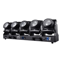 Barra de Luces LED RGBL Tornado Móvil de 5x120w para Interiores con Anillo Hola para DJ y Bares