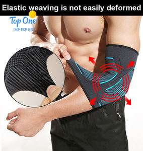 Top One élastique tricoté antidérapant Compression Tennis Golf & Badminton coude orthèse manches pour la saison de printemps - Product Image 4