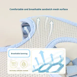 Rompi Anjing Nilon Solid Dekorasi Bunga 3D Nyaman Bernapas Tali Kekang untuk Anak Anjing Kecil Bichon Pomeranian Berjalan - Product Image 5