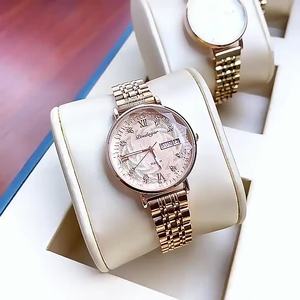 POEDAGAR 3012 Luxury Fashion Vintage Women's Quartz <b>Watch</b> Waterproof Calendar Stainless Steel Strap Ladies Wristwatch for Women - Product Image 3