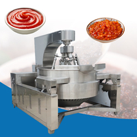 Marmite de cuisson de pop-corn professionnelle 200L à double planète et multi-racloirs avec mélangeur, compatible induction