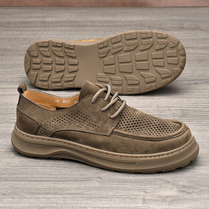 Chaussures décontractées rétro pour hommes, respirantes, à lacets, bout rond, en faux daim, doublure en mesh, semelle extérieure en caoutchouc, semelle intermédiaire en EVA - Product Image 2