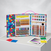 68PCS COLOR BOX ART SET 1 RÈGLE 12 MARQUEURS Boîte à dessin en bois Art Set