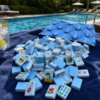 Tuiles de Mahjong flottantes en EVA, jeu de Mahjong léger et imperméable en mousse, jeu portable pour piscine, plage et extérieur
