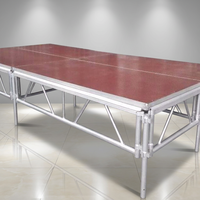 Plateforme de Scène Portable en Aluminium 1x1m 1x2m Modulaire à Hauteur Réglable pour Concerts Extérieurs, Mariages, Événements, Performances d'Église, Mobile