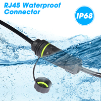 M20 blindado IP68 a prueba de agua RJ45 Red al aire libre Cable LAN Conector de cable de montaje en panel ignífugo