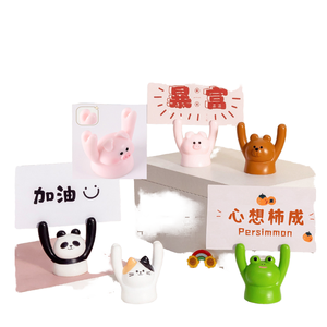 <span class=keywords><strong>Portafoto</strong></span> in Resina a Forma di Animale Cartone Animato, Mini Decorazione da Scrivania per Casa e Ufficio - Product Image 1