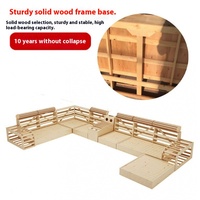 Modernes Modulares Sofa-Set mit U-förmigem Couchtisch und TV-Schrank, Schaumstoffgefüllter Stoffbezug für Kleine & Große Wohnzimmer