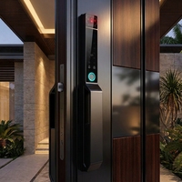 Serrure intelligente entièrement automatique à reconnaissance de la veine palmaire et du visage, serrure de sécurité biométrique pour villa et entrée de luxe
